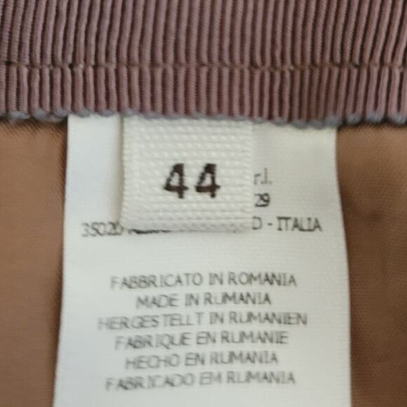 Maliparmi Italian Cropped/Flared Neo Modern Printed Pants in Neutral Tones, US 8 - Picture 11 of 12